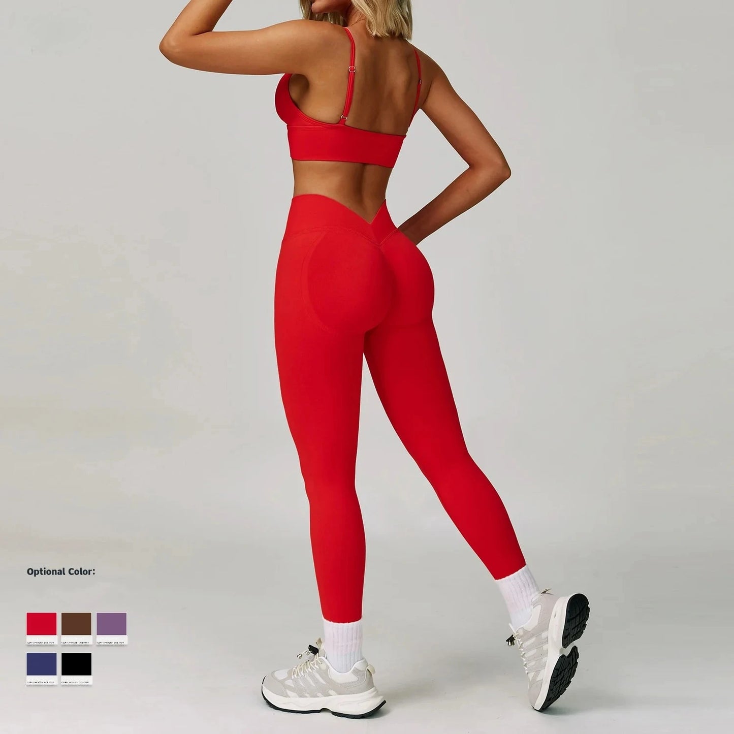 Yoga Set 2PCS Gym Clothes Women Tracksuit Workout Outfits Fitness Set Sportswear High Waist Leggings Sports Bra Athletic Wear