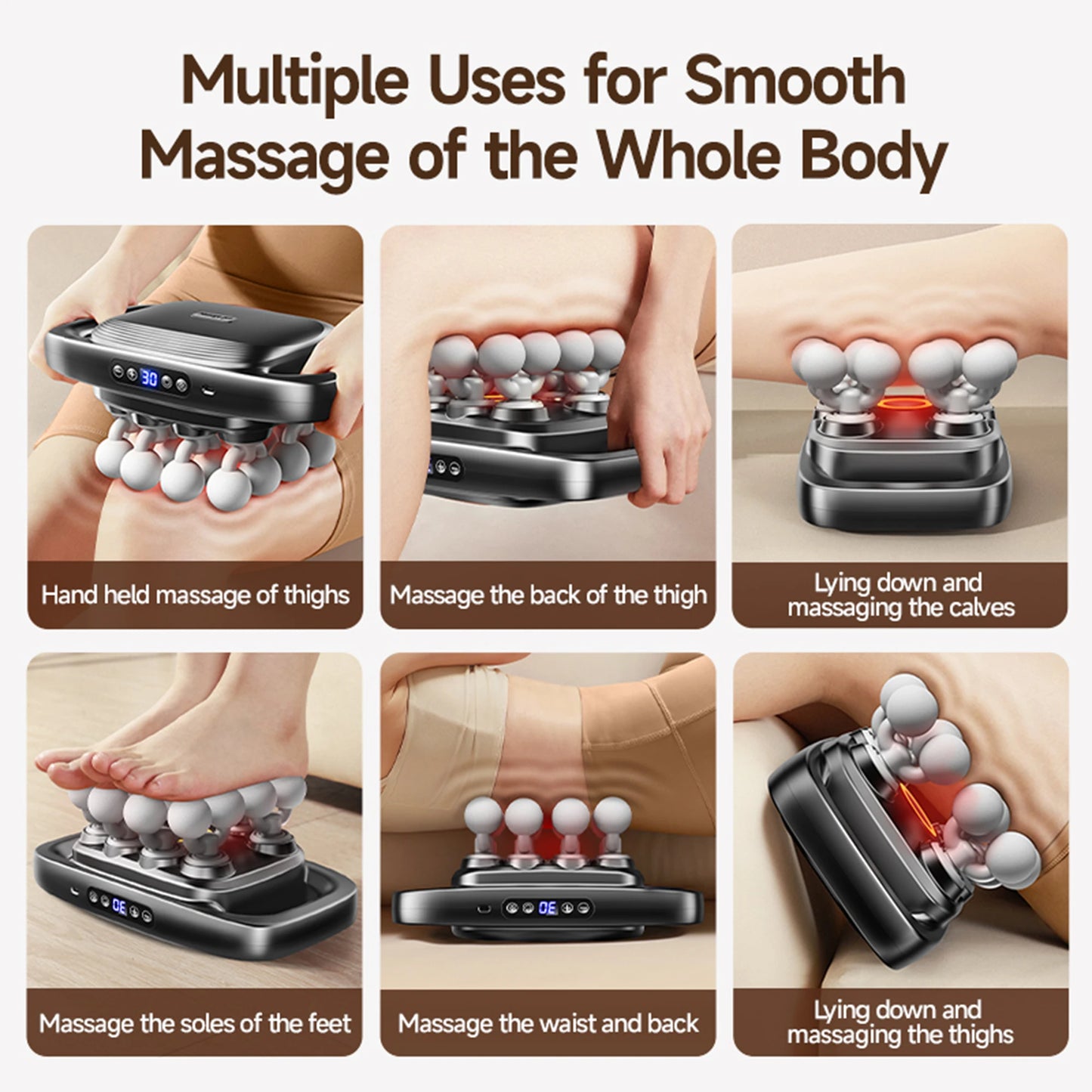 Massager Gun Set Deep Tissue Body Fitness Muscle Electric Relax Massager for Back Shoulders Legs Foot 16 Heads