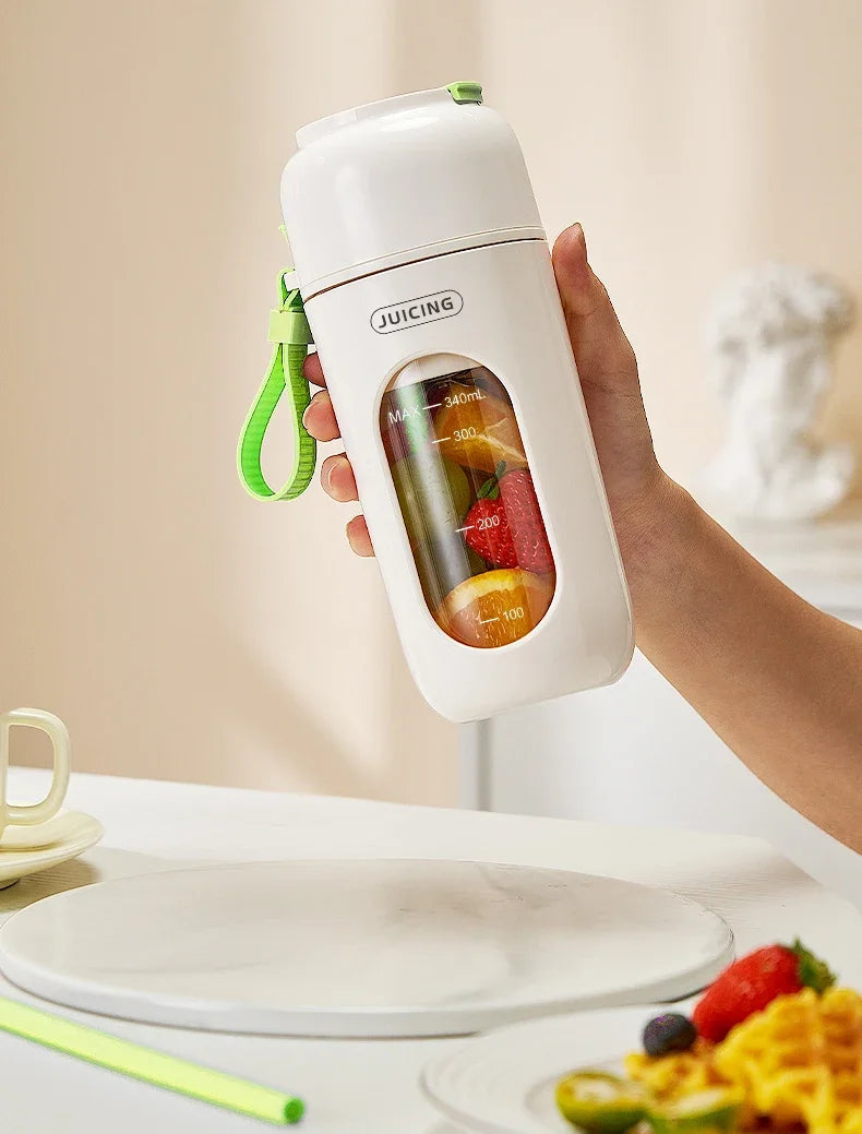 Portable Multi-function USB Wireless Juicer 12-blade Head Fast Juice Extraction 2600mAh Capacity Indoor and Outdoor Mixing Cup