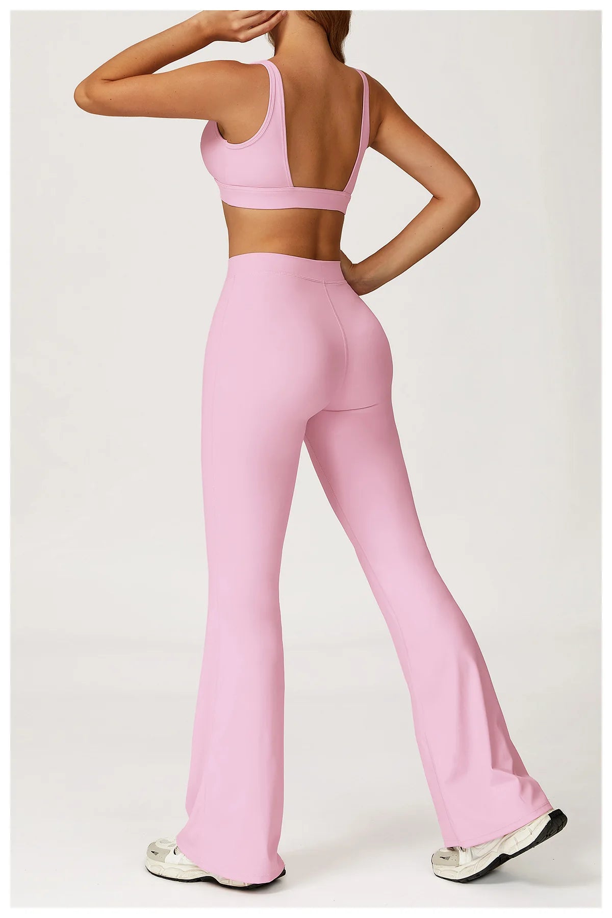 Yoga Set 2 Pieces Gym Clothes Yoga Outfits For Women Tracksuits Workout Long Sleeved Fitness Set Sport Bra Crop Top Gym Leggings