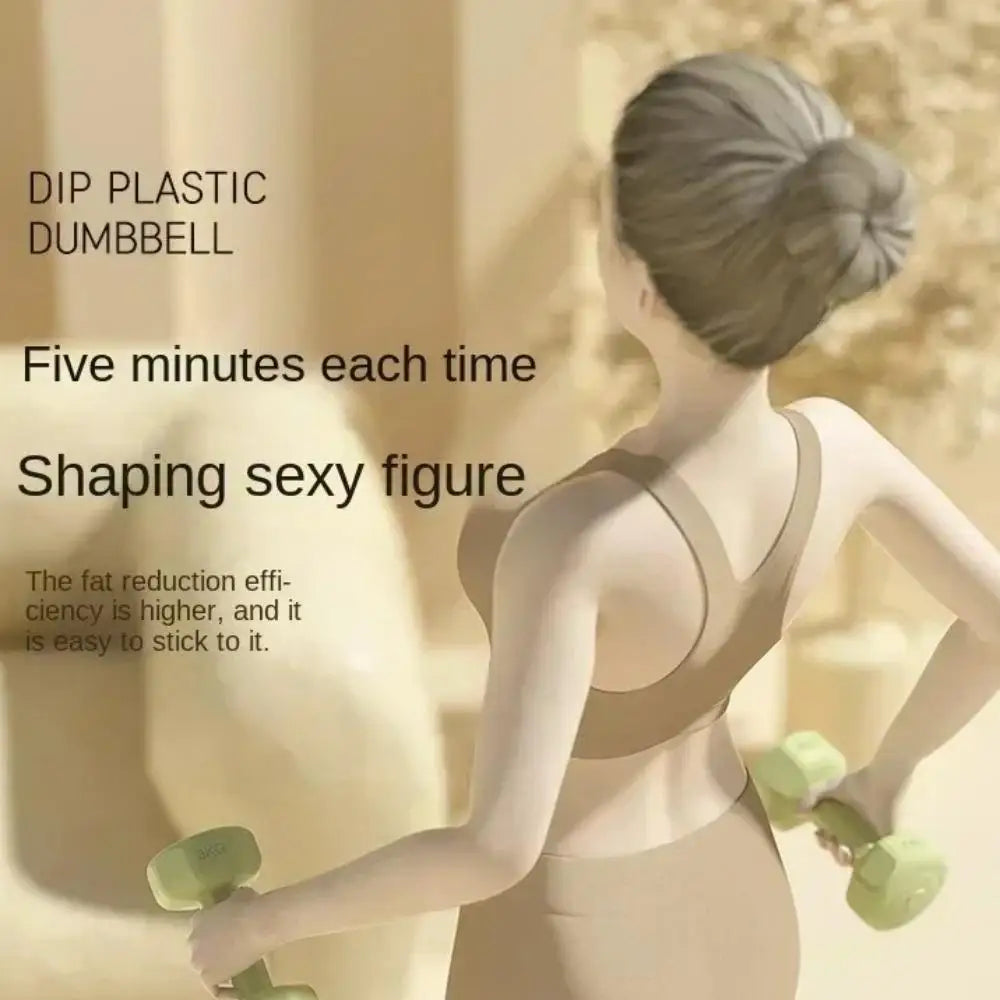 1PC High Quality 1kg Fitness Dumbbell Set PVC Waterproof Non-Slip Anti-Roll Kettlebell Small Dumbbell Women's Fitness