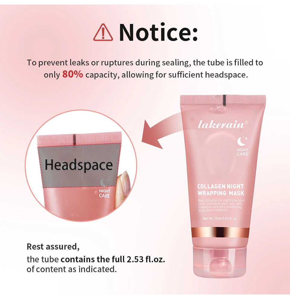 Collagen Wrapping Mask And Brush Set Rejuvenation Moisturize Brightening Korean Face Mask Make Glowy Skin