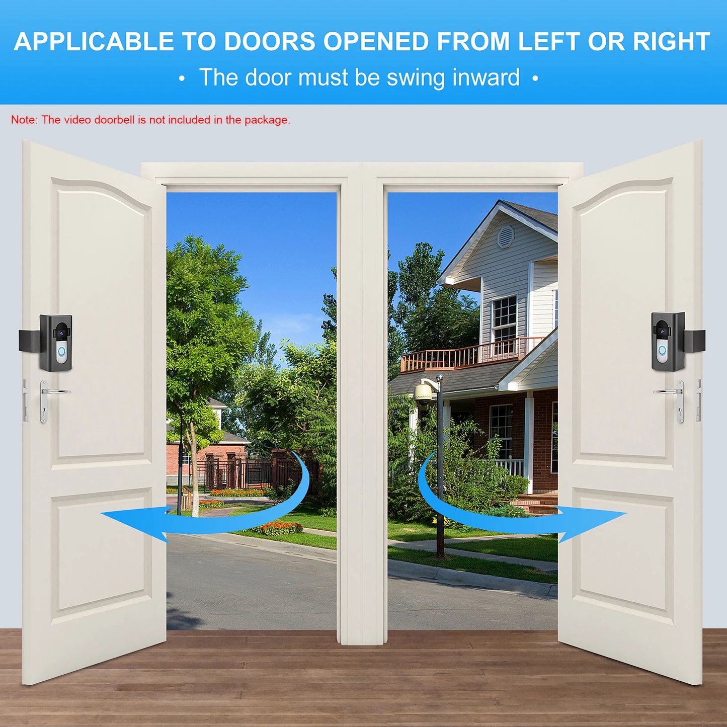 The anti-theft doorbell installation base video doorbell is easy to install without drills and is suitable for dormitories