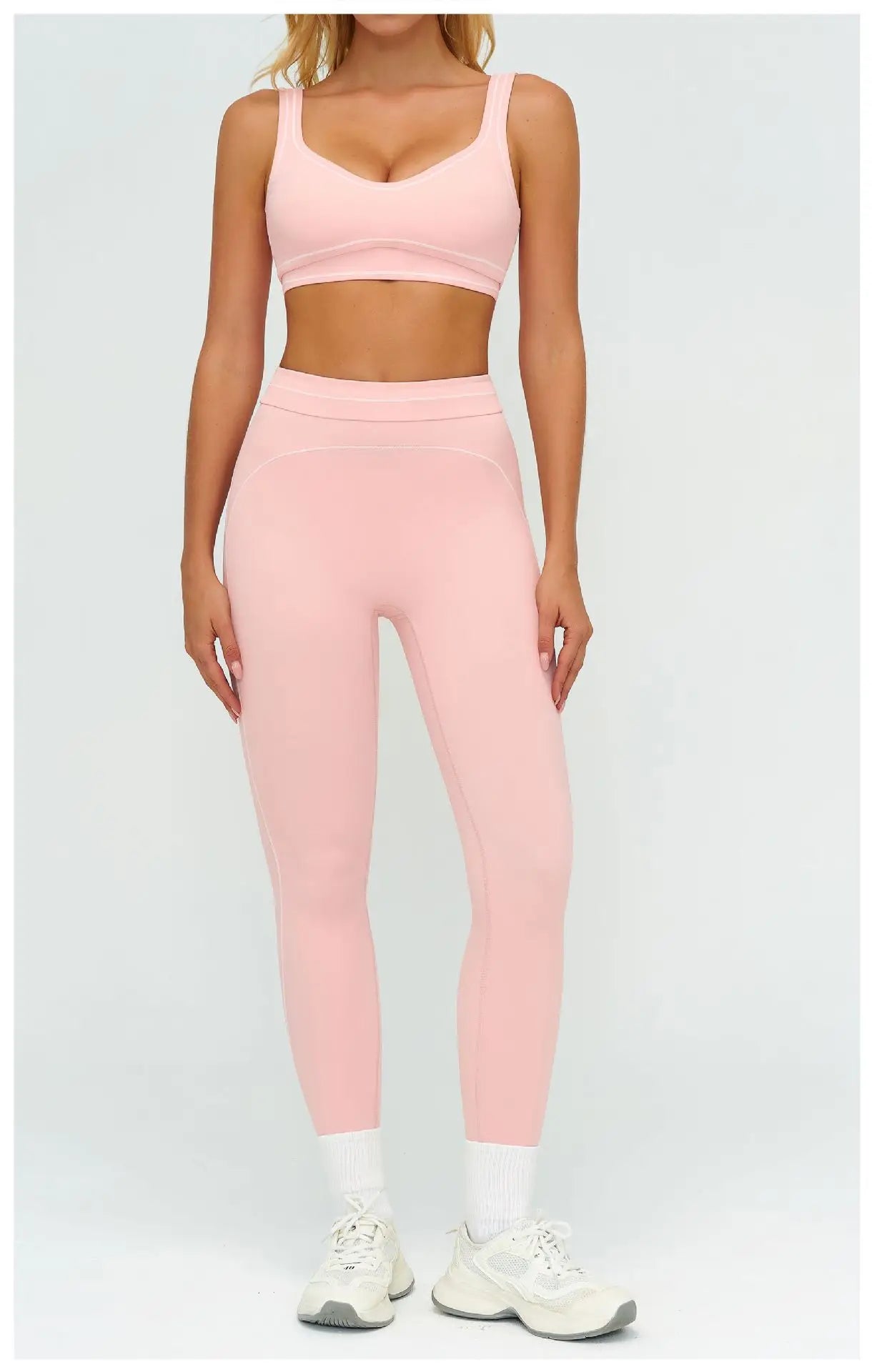 Yoga Set 2 Pieces Women Tracksuit Workout Outfits Fitness Sportswear Gym Clothes High Waist Leggings Sports Bra
