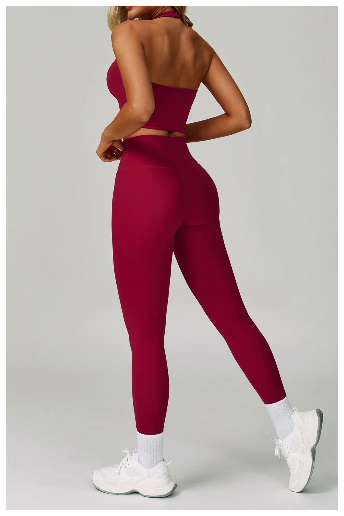 2 PCS Sportswear Women Yoga Set Gym Clothes Athletic Wear Yoga Suits Fitness Set Tracksuits Sports Bra Long Sleeve Gym Leggings