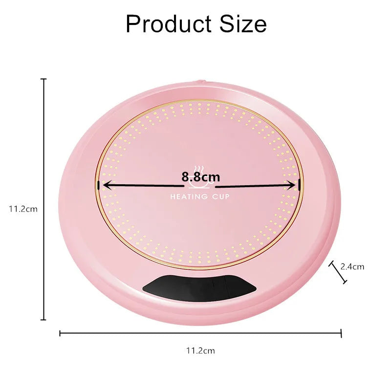 1PC Thermostatic Heating Coaster USB Home Heating Coaster 3-speed Adjustment Heating 55 Degrees Constant Temperature