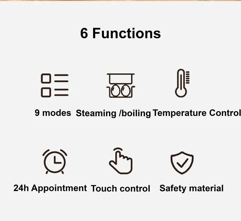 220V Multi-function Electric Steamer Egg Cooker Dormitory Breakfast Machine Reservation Soft-boiled Egg Hot Spring Egg Steamer