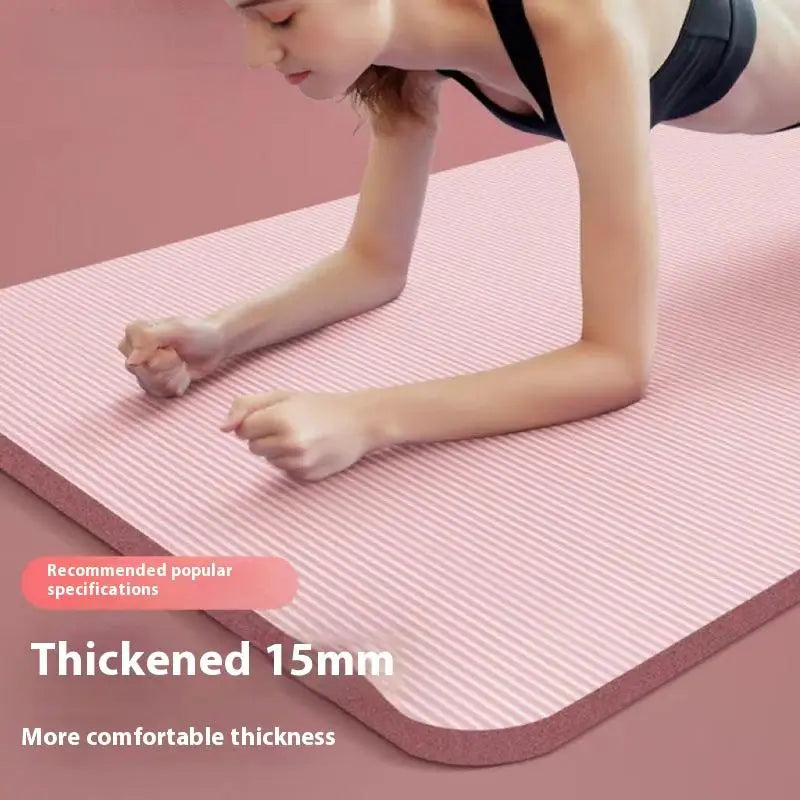 Home Sports and Pilates 10MM High-Density Non-slip Yoga Mat for Gymnastics Exercises