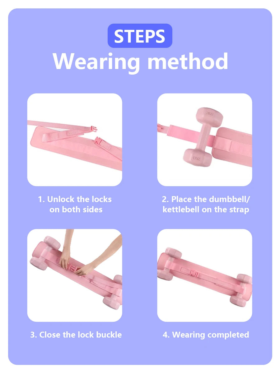 Exercise Hip Thrust Belt -Dumbbell Hip Thrust Belt, Thicken & Widen, Comfortable for Dumbbells, Kettlebells,Gym or Home Workouts