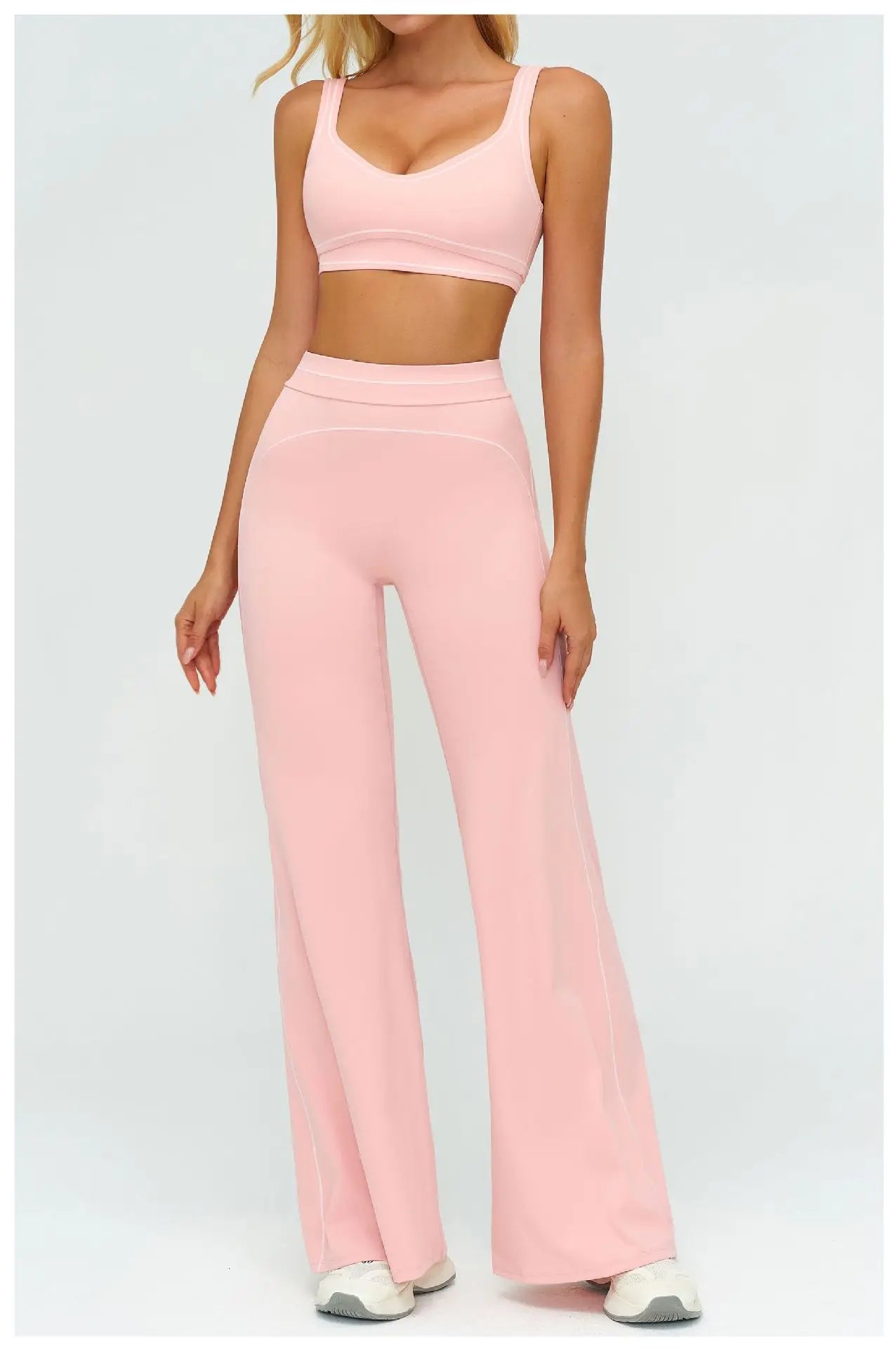 Yoga Set 2 Pieces Women Tracksuit Workout Outfits Fitness Sportswear Gym Clothes High Waist Leggings Sports Bra