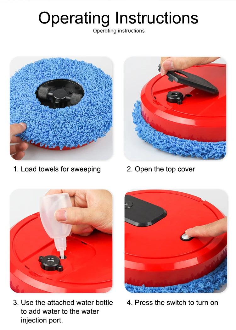 NEW Smart Sweeping and Mop Robot Vacuum Cleaner Dry and Wet Mopping Rechargeable Robot Home Appliance with Humidifying Spray