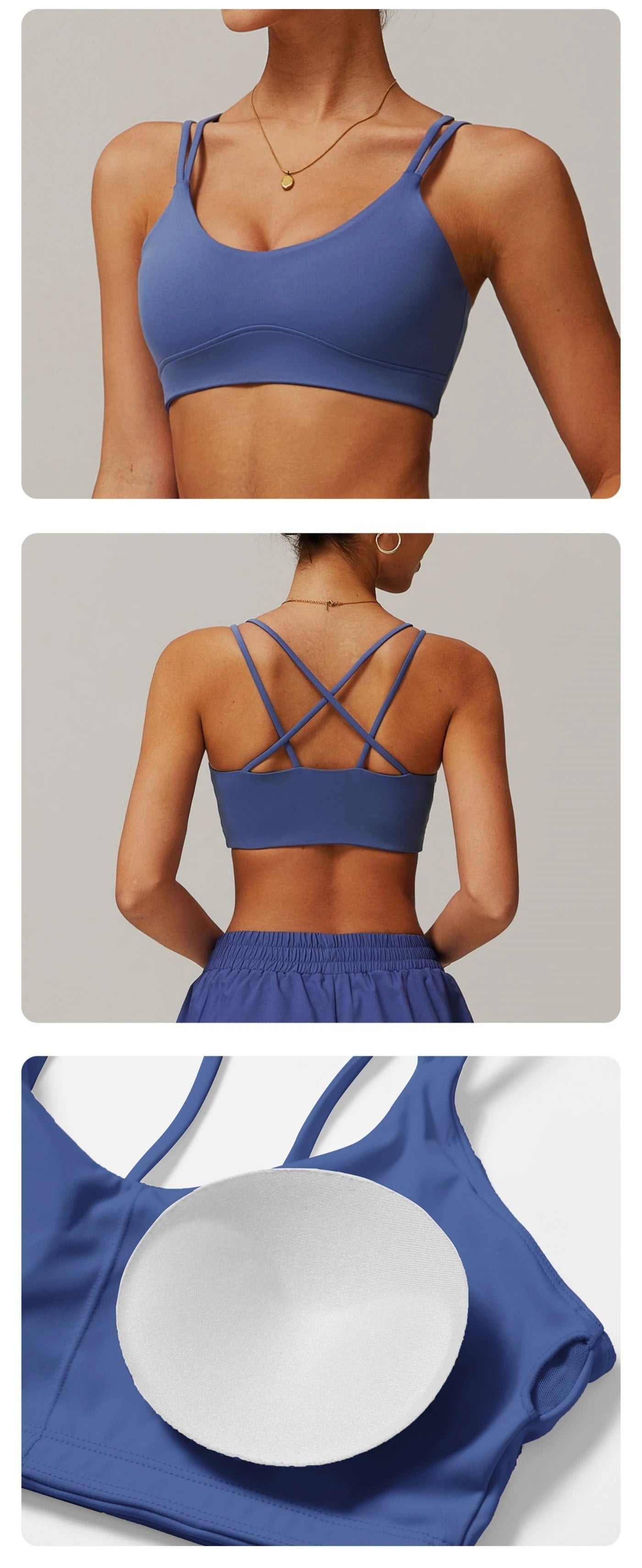 Naked Feeling Yoga Set Women Gym Workout Clothes Padded Sports Bra Outdoor Fitness Running Shorts High Waist Hip Lift Yoga Pants