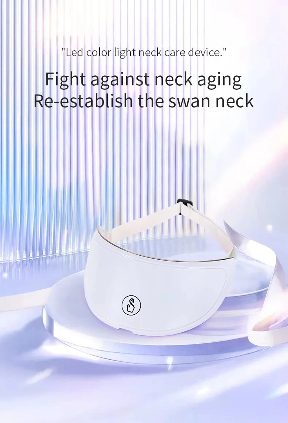 7 Colors LED Face Mask Beauty Machine Neck Part Mask LED Photon Facial Mask Repaired Skin Anti Aging Skin Rejuvenation Tool