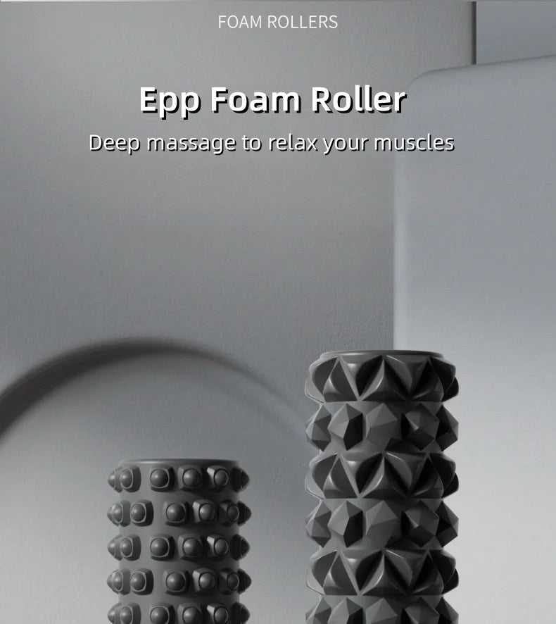 30cm Pilates Foam Roller Muscle Massage EPP Yoga Fitness Roller For Back Pain Relief Gym Exercise Self-Myofascial Treatment