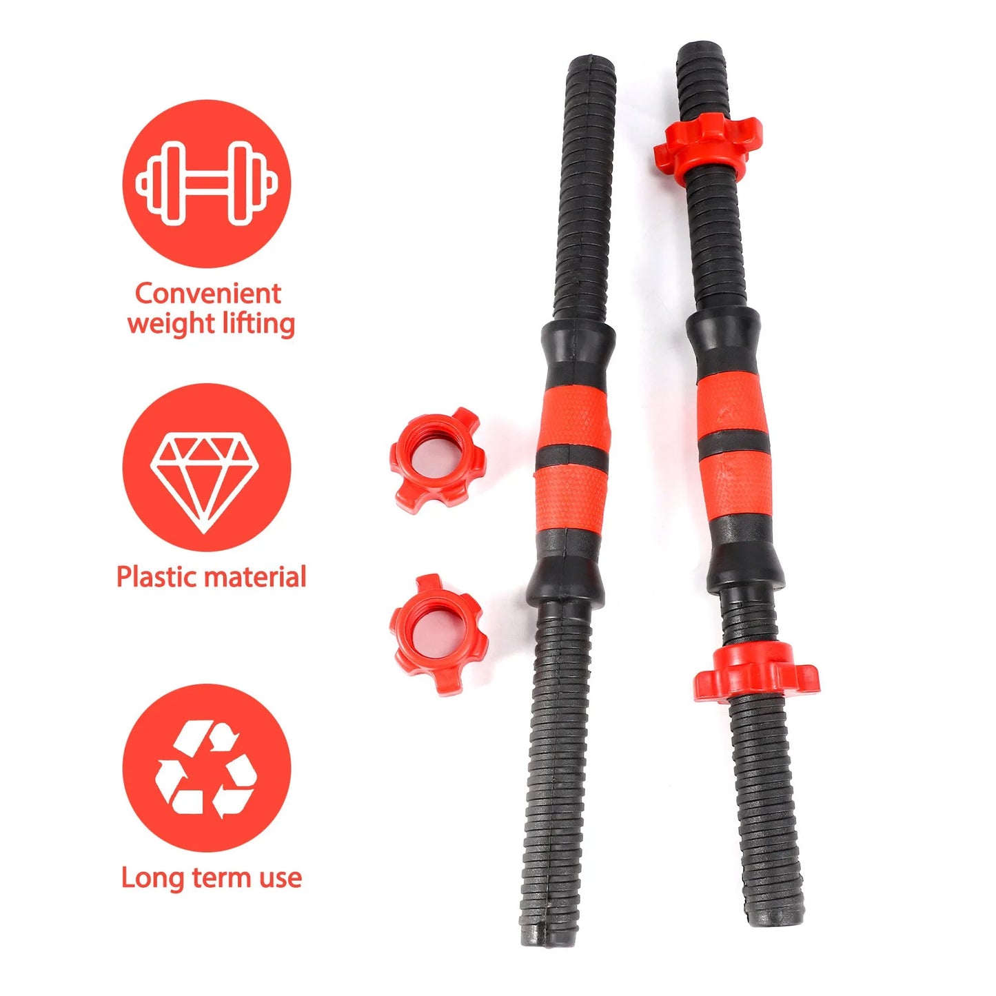 Dumbbell Bar 2Pcs Dumbbell Bars Durable Prime Dumbbell Handle Barbell Handle Dumbbell Bars for Sport Workout Training Gym