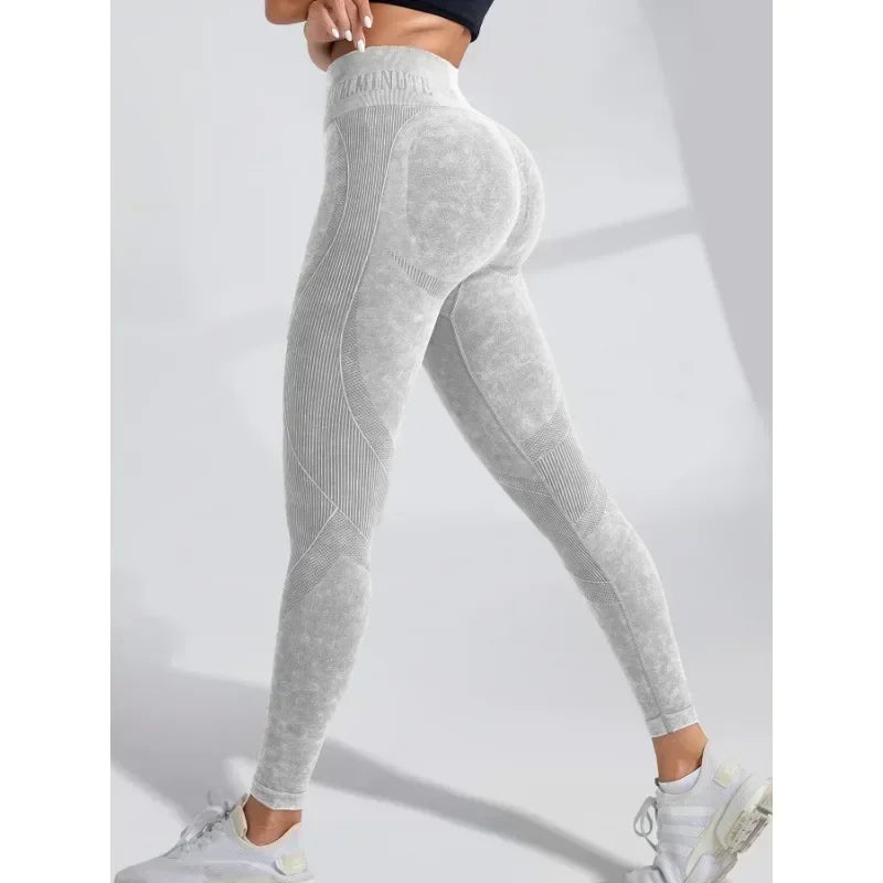 Women Seamless Gym High Waist Yoga Pants Hip Lifting Outdoor Sports Tight Waist