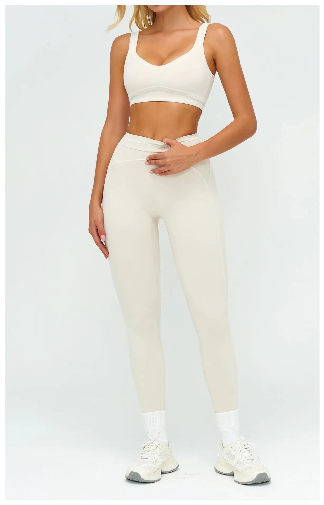 Yoga Set 2 Pieces Women Tracksuit Workout Outfits Fitness Sportswear Gym Clothes High Waist Leggings Sports Bra