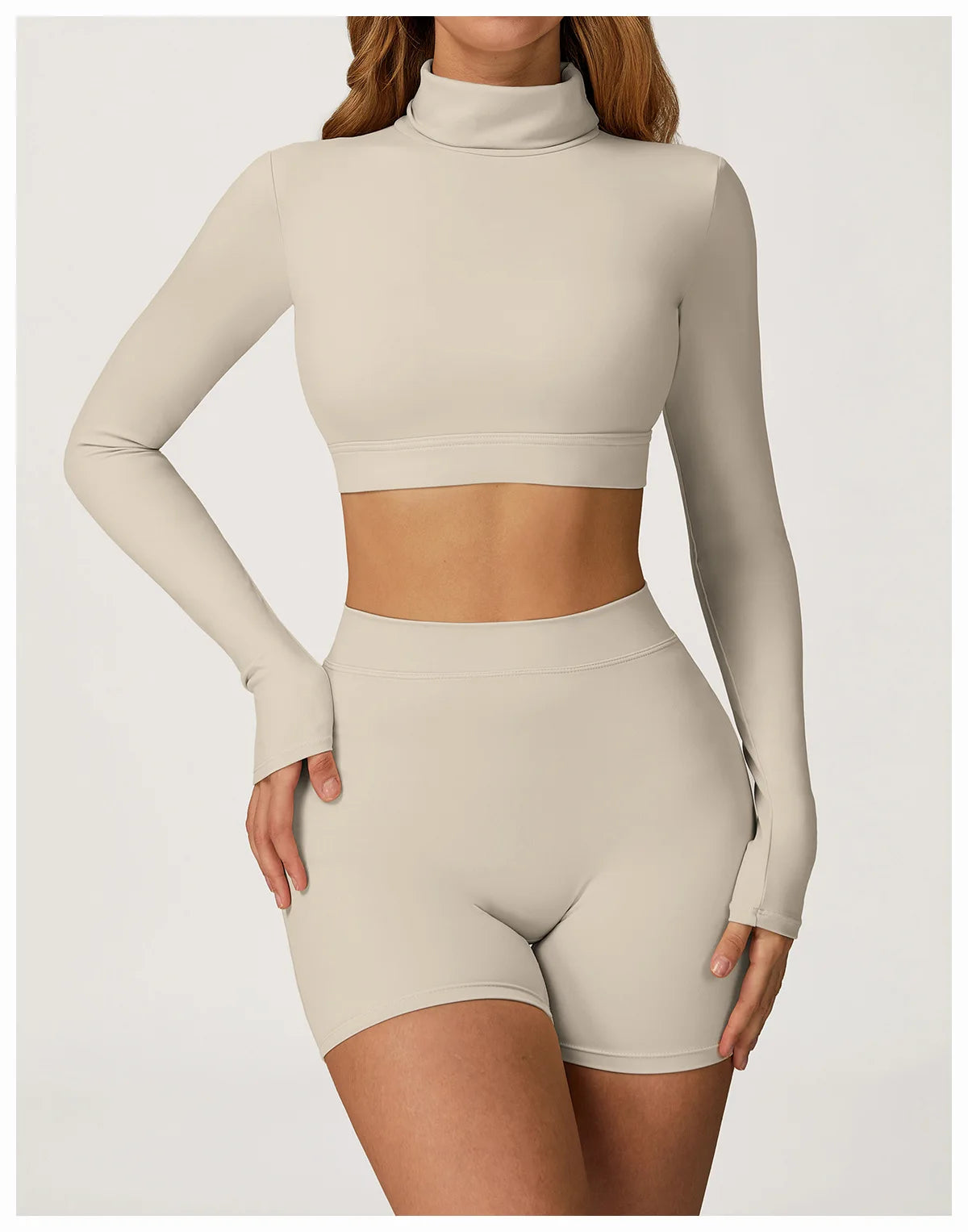 Yoga Set 2 Pieces Gym Clothes Yoga Outfits For Women Tracksuits Workout Long Sleeved Fitness Set Sport Bra Crop Top Gym Leggings