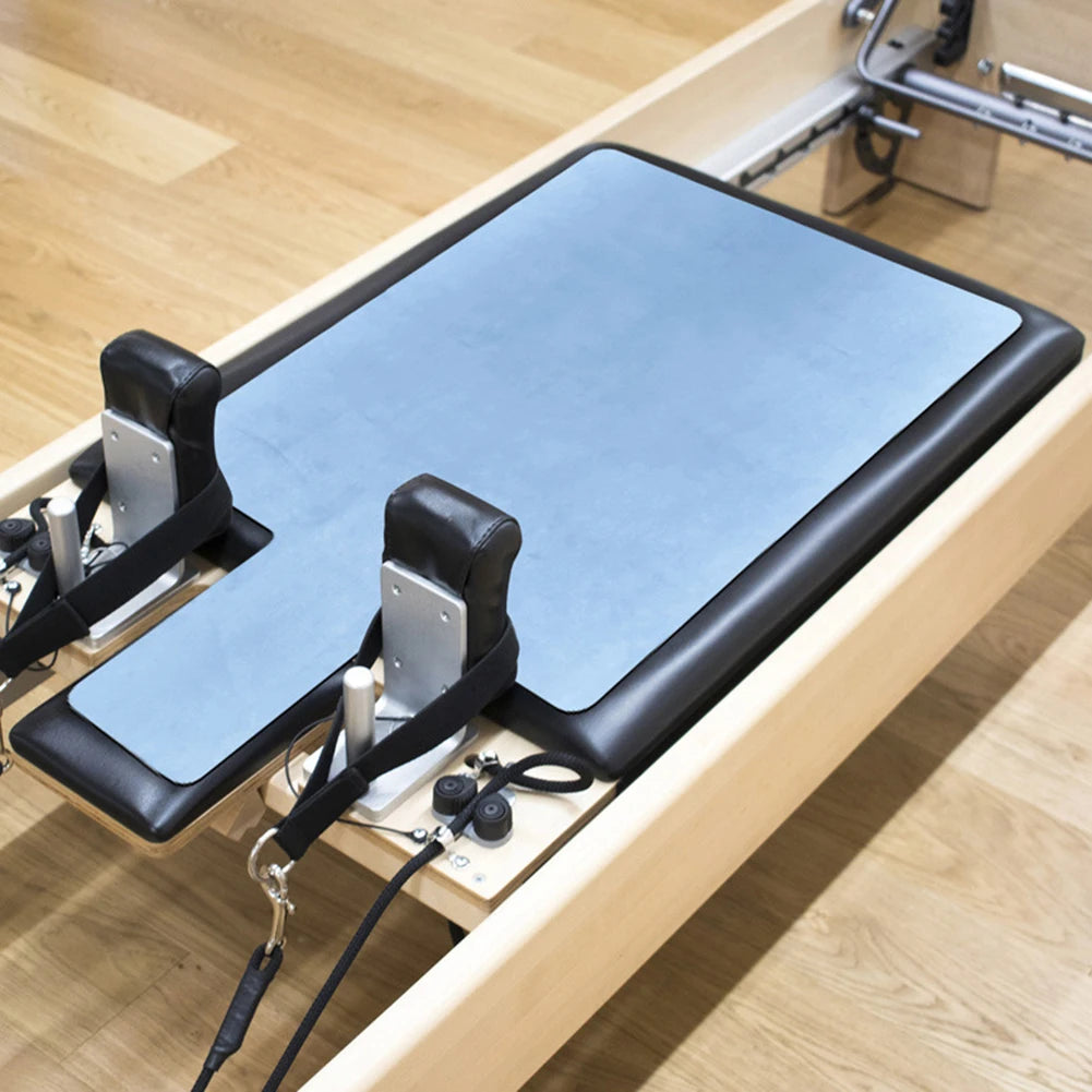 Pilates Reformer Mat Anti-slip Silicone Training Mat For Reconstituted Core Bed Sweat-Absorbent Artificial Suede Reformer Mat