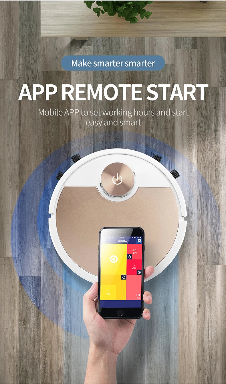 New ES06 Robot Vacuum Cleaner APP Wireless Cleaning Machine Smart Remote Control  Sweeping Floor For Home Vacuum Cleaner