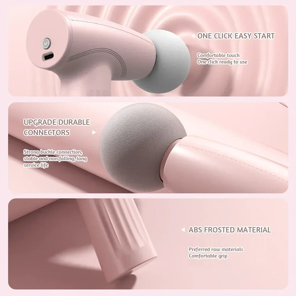 Muscle Mini Pink Massage Gun Deep Tissue Handheld Massage Gun Therapy Gun Fascia Gun Massagegun Massagers Handheld Deep Tissue