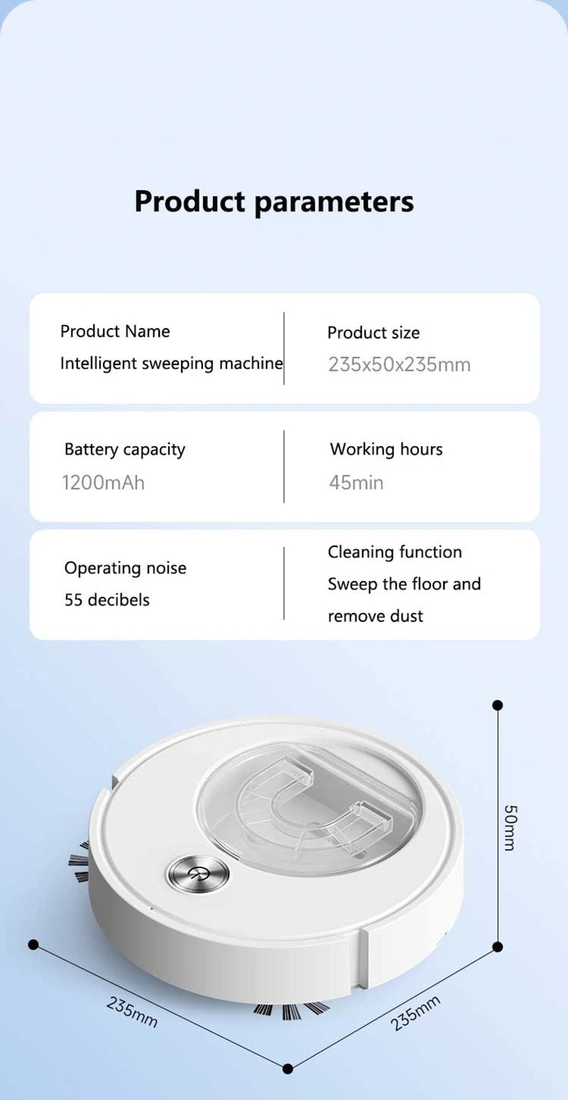 2026 New Intelligent Sweeping Robot Fully Automatic Sweeping Machine 3 In 1 Vacuum Cleaner Can Independently Remove The Dust Box