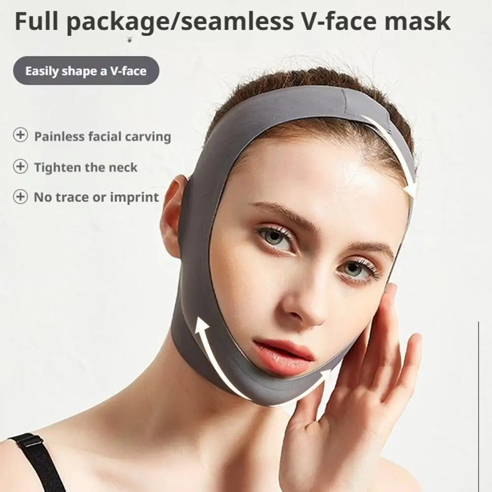 Household Face-lifting Fixed Artifact V-Face Shaping Design Soft Mask Full Package Seamless V-face Bandage Prevent Sagging Face