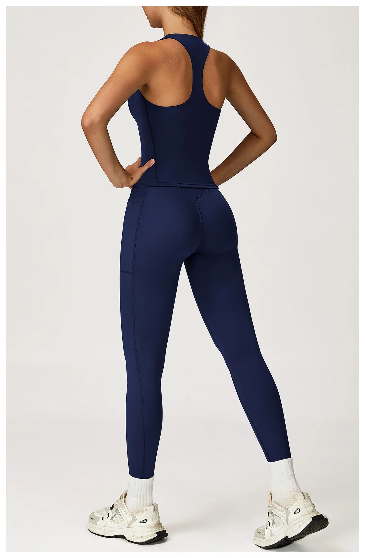 Yoga Set 2 Pieces Workout Outfits Women Clothes Fitness Sportswear Gym Tracksuit High Waist Leggings Sports Bra Athletic Wear
