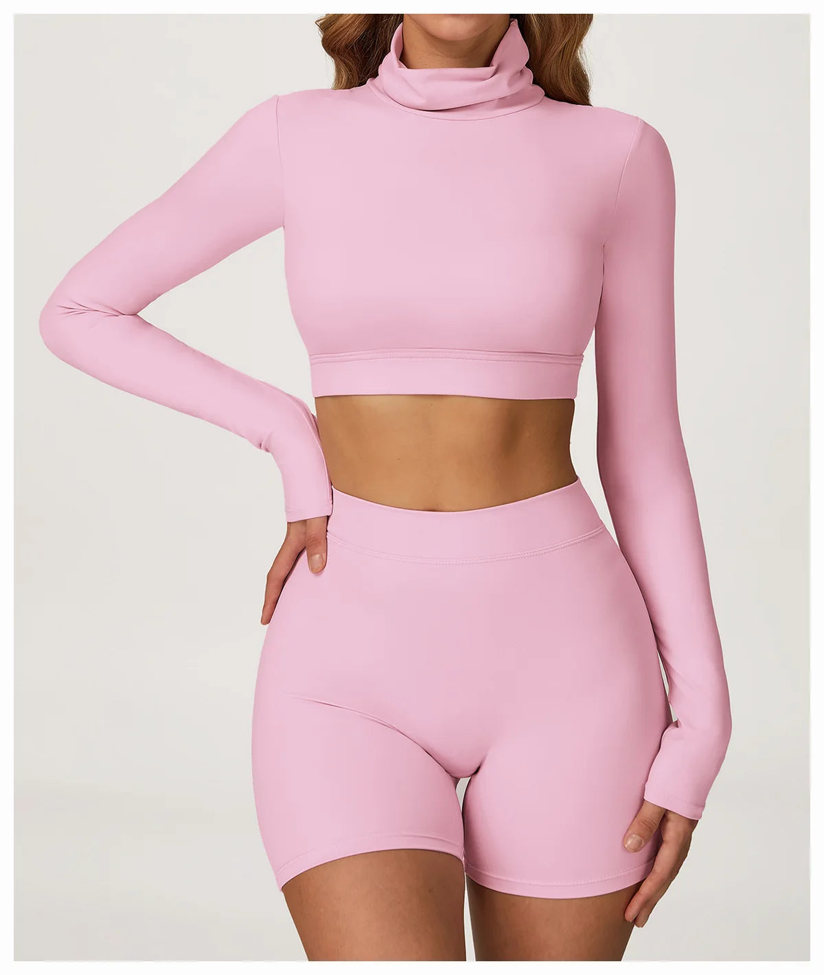 Yoga Set 2 Pieces Gym Clothes Yoga Outfits For Women Tracksuits Workout Long Sleeved Fitness Set Sport Bra Crop Top Gym Leggings