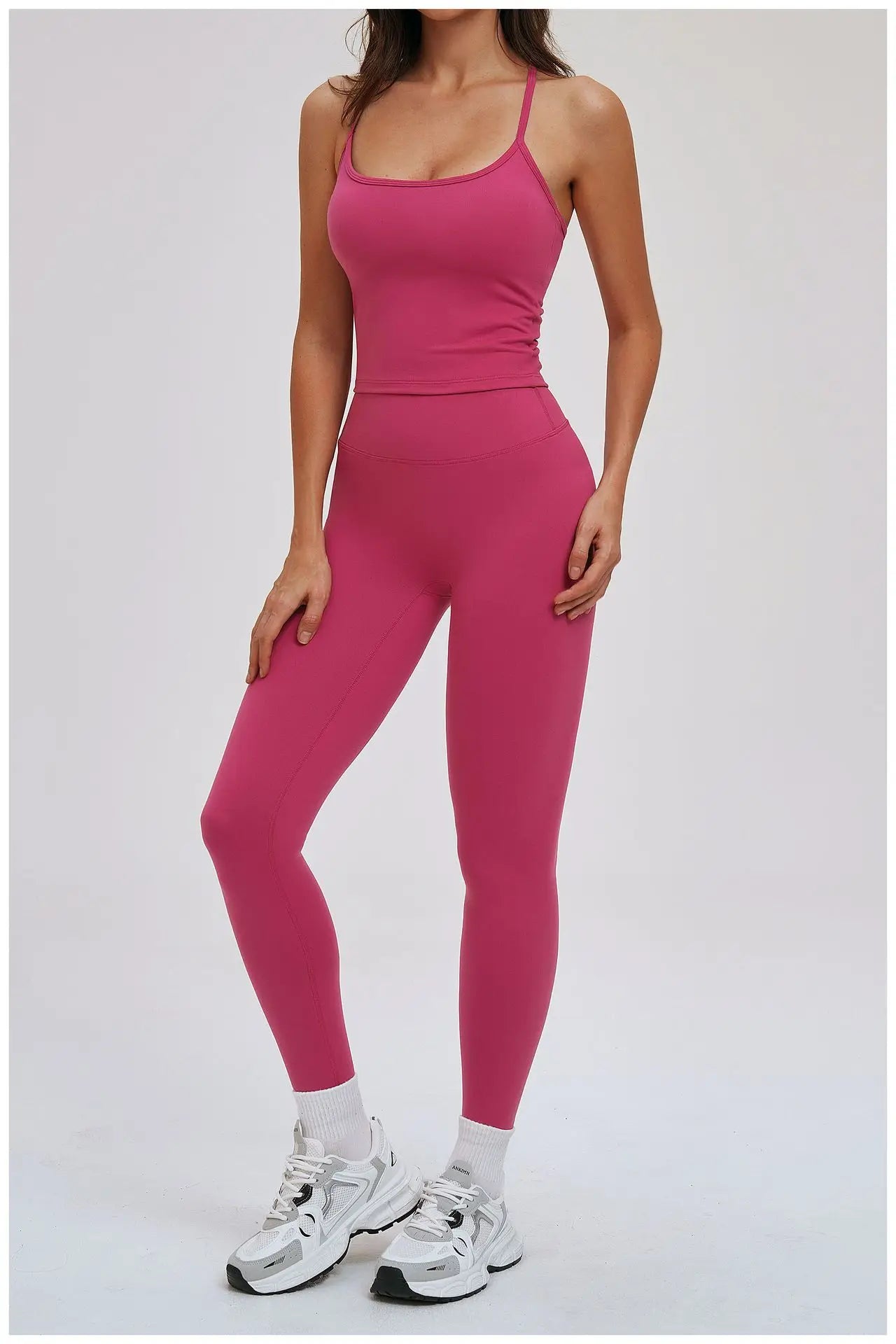Yoga Set for Women 2026 Beauty Back Tight-Fitting Versatile Yoga Outfit Outdoor Running Sports Set Gym Wear Workout Clothes