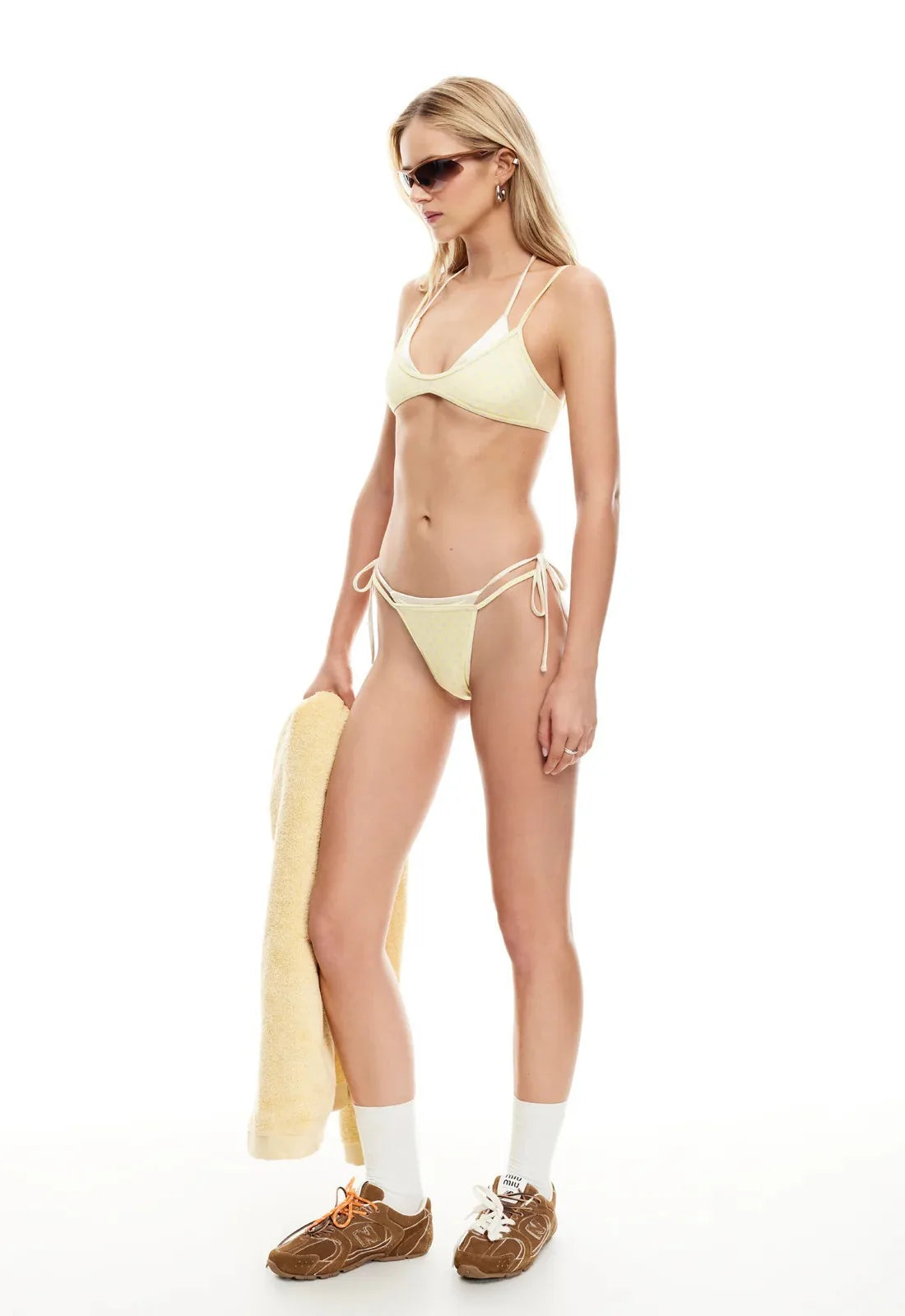 Polka Dot Bikini 2 Piece Set Women Sexy Sleeveless Lace Up Cropped Sling Vest Suit 2026 Lady Summer Chic Holiday Beach Swimsuit