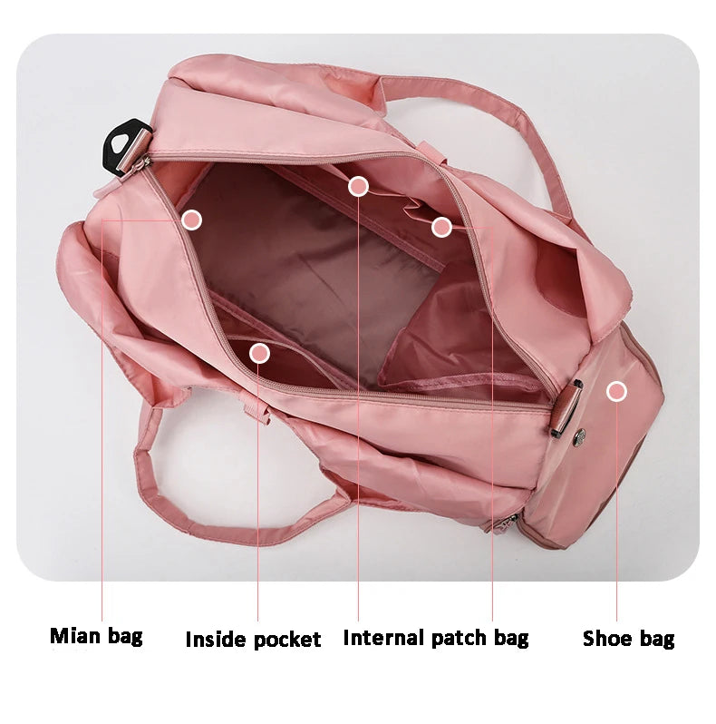 Yoga Mat Bag, Women's Sports and Fitness Bag, Handbag, Luggage Bag, Wear-Resistant, Large Capacity Storage Travel Bag