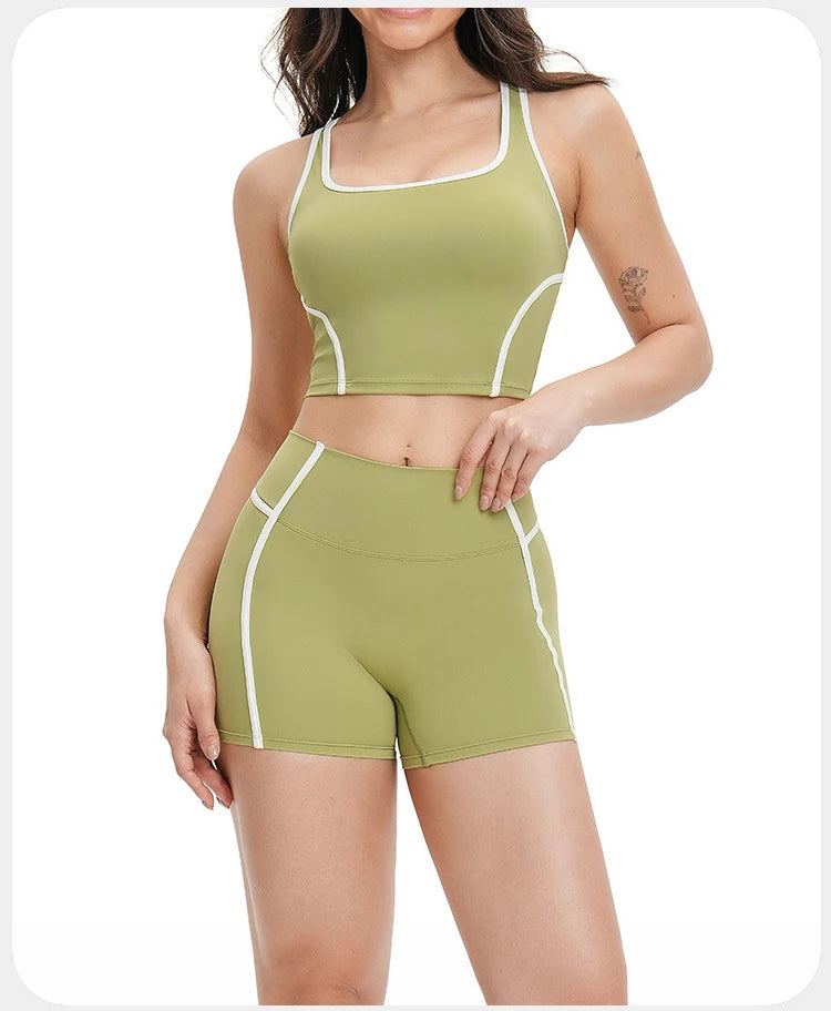 Yoga Set 2 PCS Sports Set Workout Outfits Women's Sportswear Fitness Gym Tracksuit