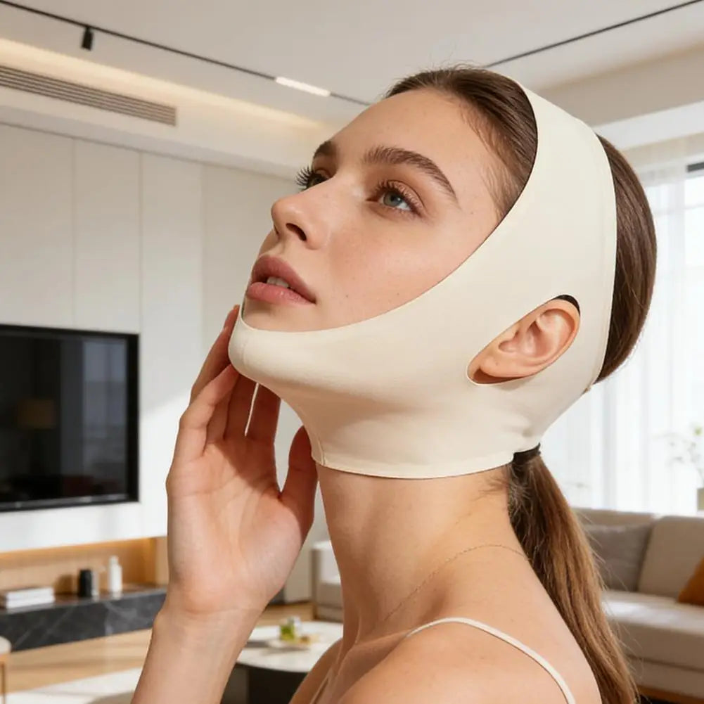 Face V Shaper Mask Face Skin Smoothing Lift Up Bandage Double Chin Tighten Breathable & Comfortable Face Bandage Face Skin Care