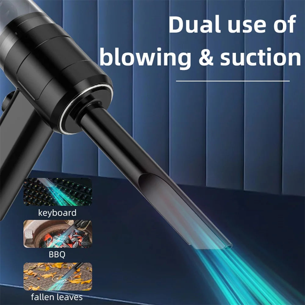 15000PA Compressed Air Dust Collector Handheld vacuum cordless High power, car vacuum cleaner Hairdryer Mini portable