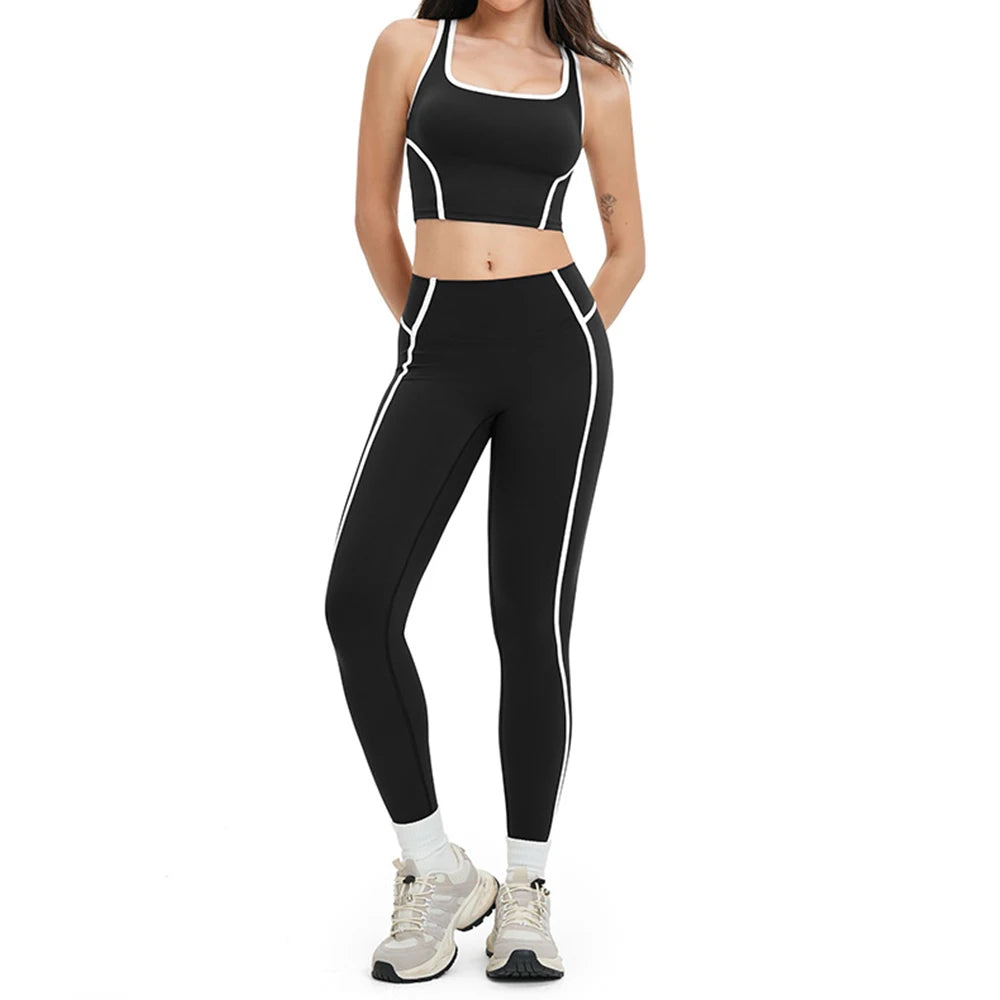 Yoga Set 2 PCS Sports Set Workout Outfits Women's Sportswear Fitness Gym Tracksuit