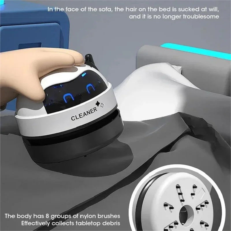 Desk Table Dust Vacuum Handheld Mini Vacuum Cleaner USB Table Sweeper Home Office Desktop Pencil Crumbs Cleaner