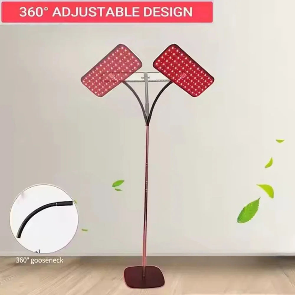 660nm 850nm Near Infrared Light Panel Red Light Lamp With Timer Face and Body Home Use Relief Pain Device with Adjustable Stand