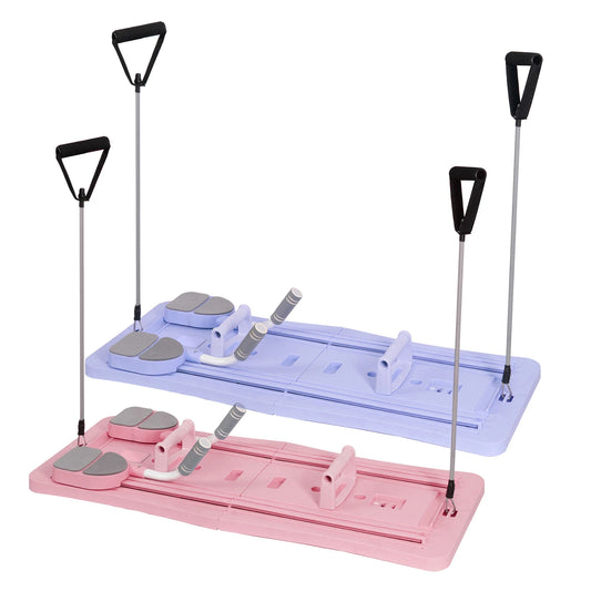 At Home Pilates Board Foldable 4-in-1 Exercise Ab Wheel Roller Exercise Equipment for Home Gym Workout Core Trainer