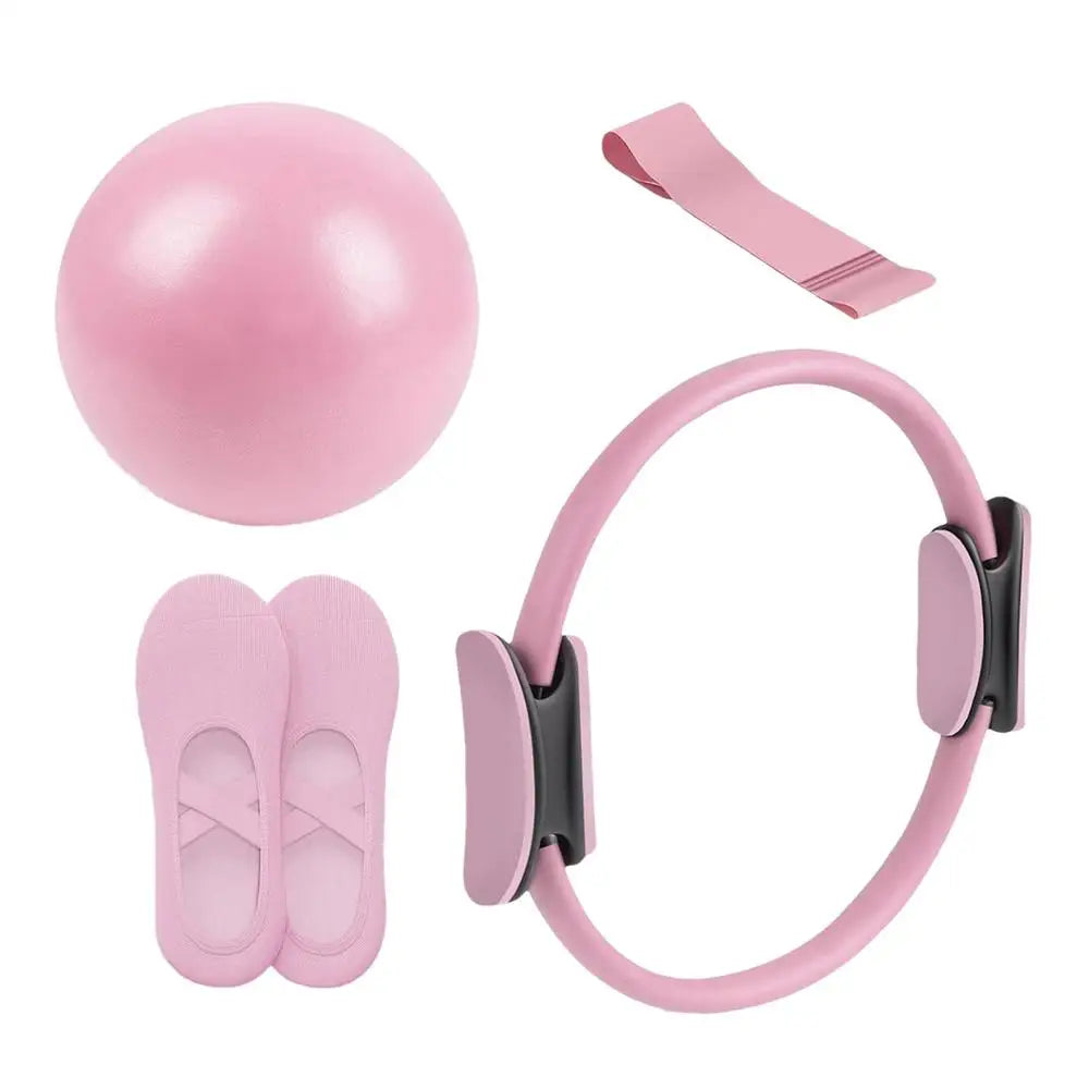 Pilates Ball and Ring Set Fitness Pilates Equipment Set Portable Resistance Band Exercise Workout Tool For Postpartum Pregnancy