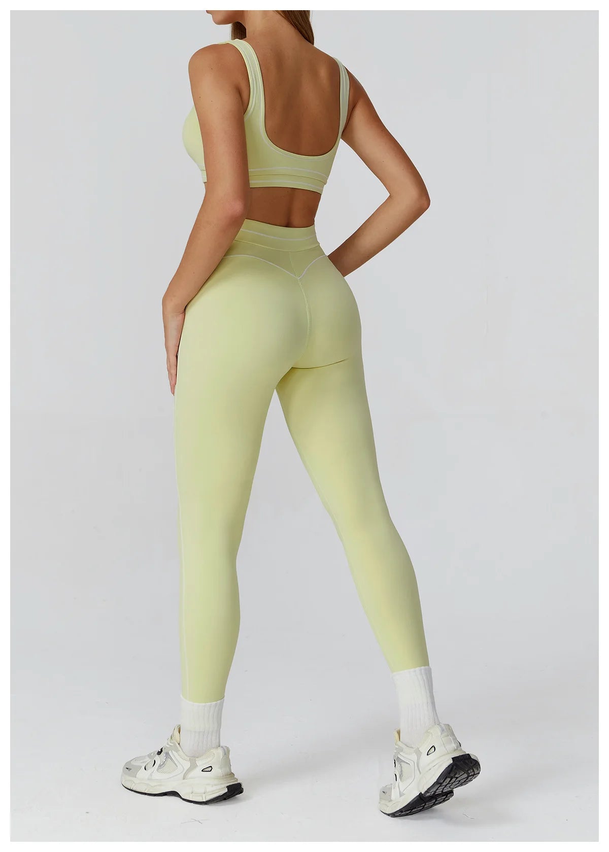 Yoga Set 2 Pieces Women Tracksuit Workout Outfits Fitness Sportswear Gym Clothes High Waist Leggings Sports Bra