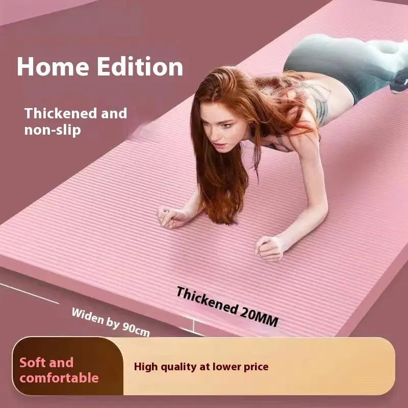 10MM Non-Slip Athletic Yoga Mat for Home Training, Pilates and Gymnastics
