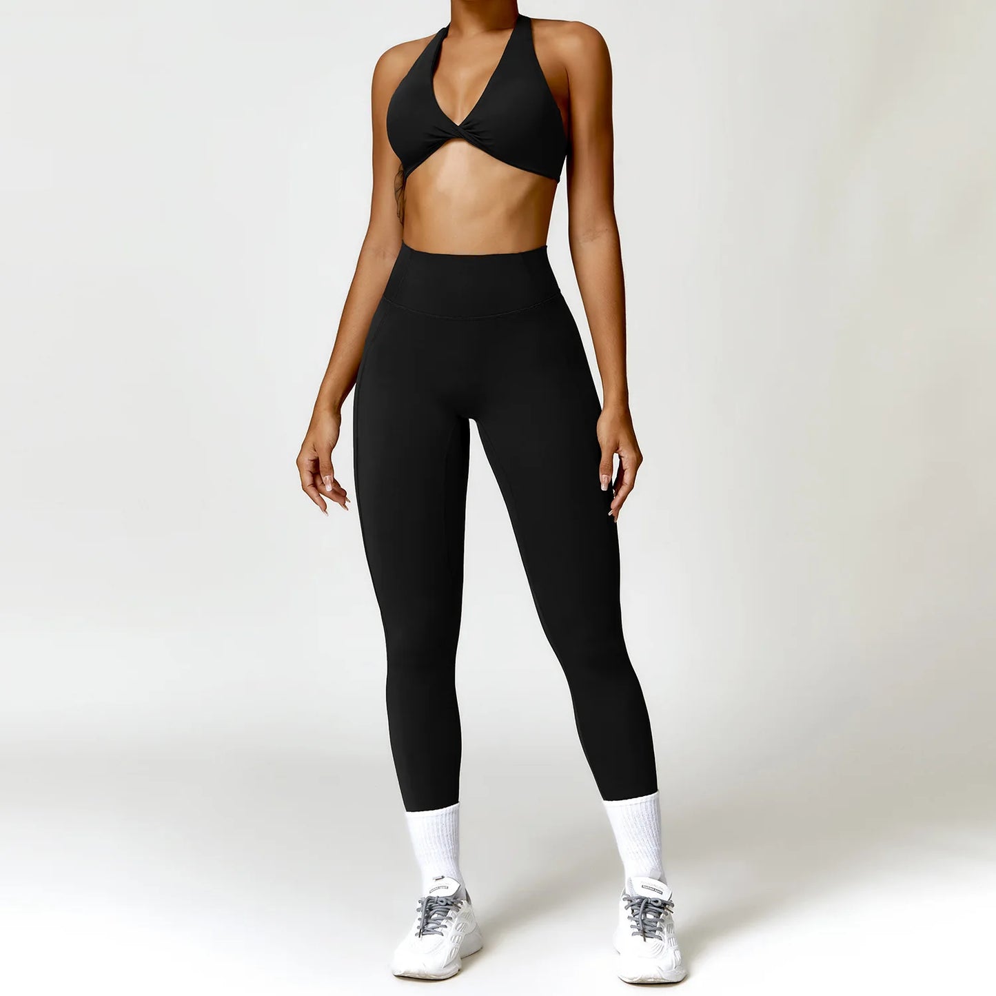 2PCS Yoga Set Nude Feeling Workout Sets Women Tracksuit Gym Push Up Fitness Running Workout Sportwear Sport Bra Leggings Suit