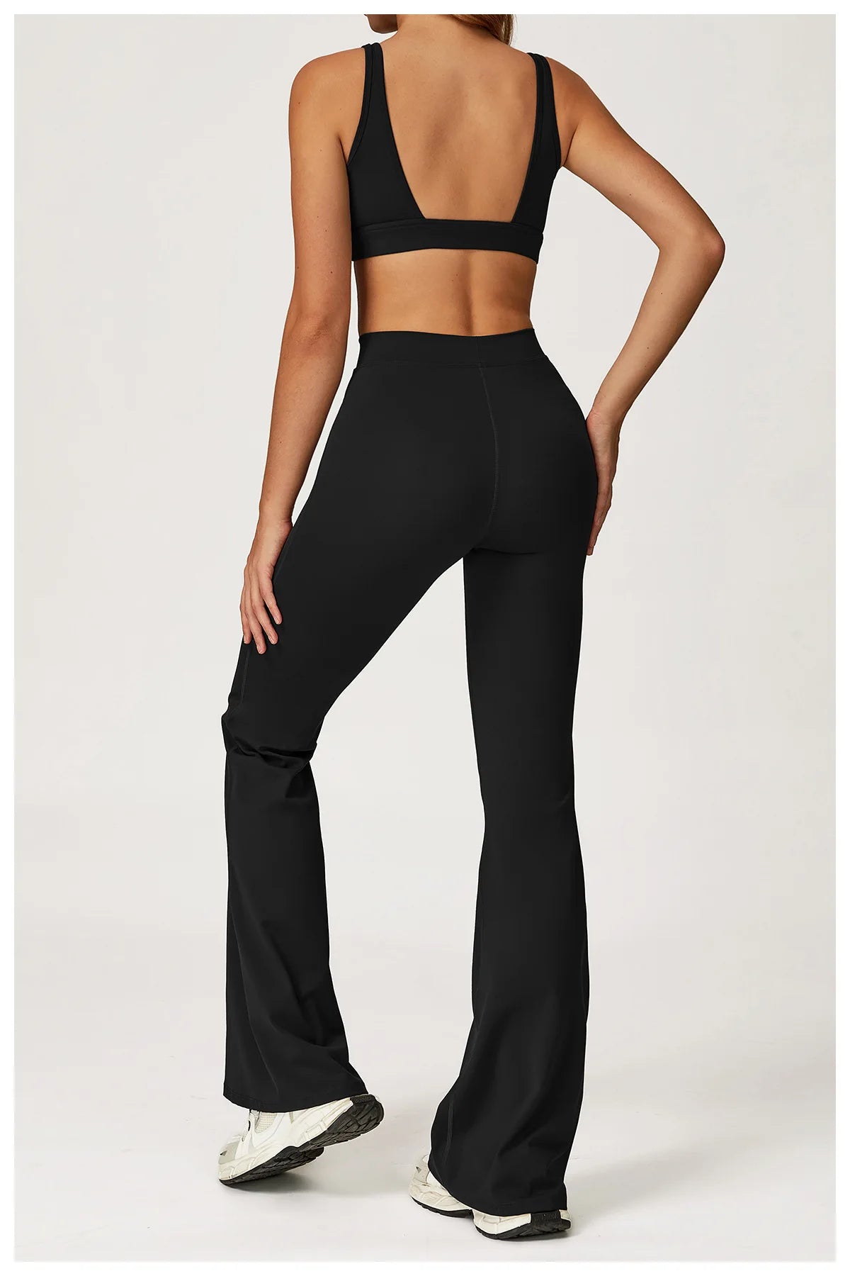 Yoga Set 2 Pieces Gym Clothes Yoga Outfits For Women Tracksuits Workout Long Sleeved Fitness Set Sport Bra Crop Top Gym Leggings