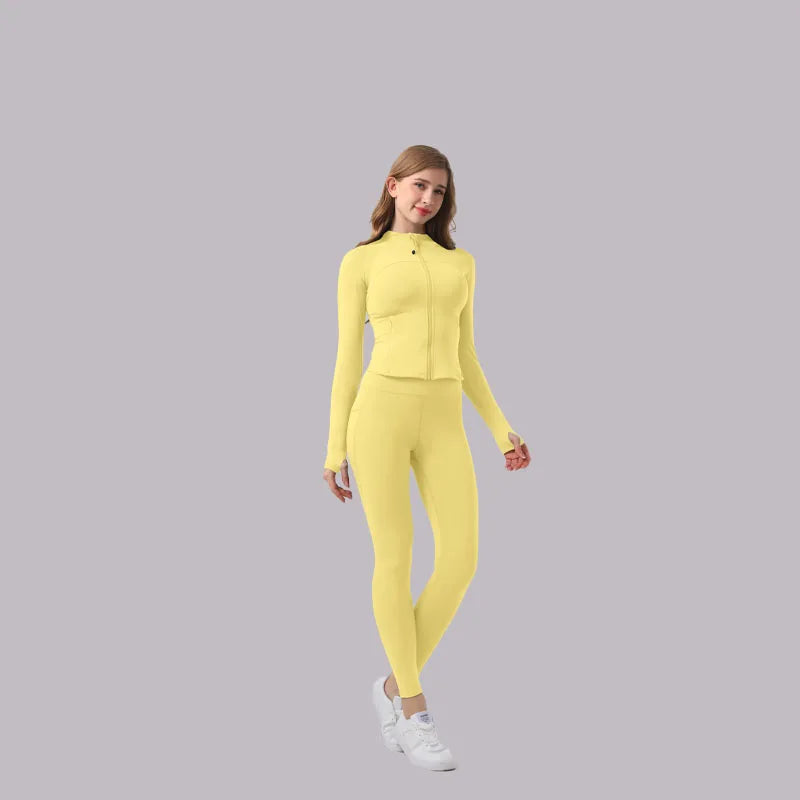 Professional Yoga Set: High-Waisted Butt-Lifting Yoga Pants + Slim-Fit Yoga Top Running & Fitness Set