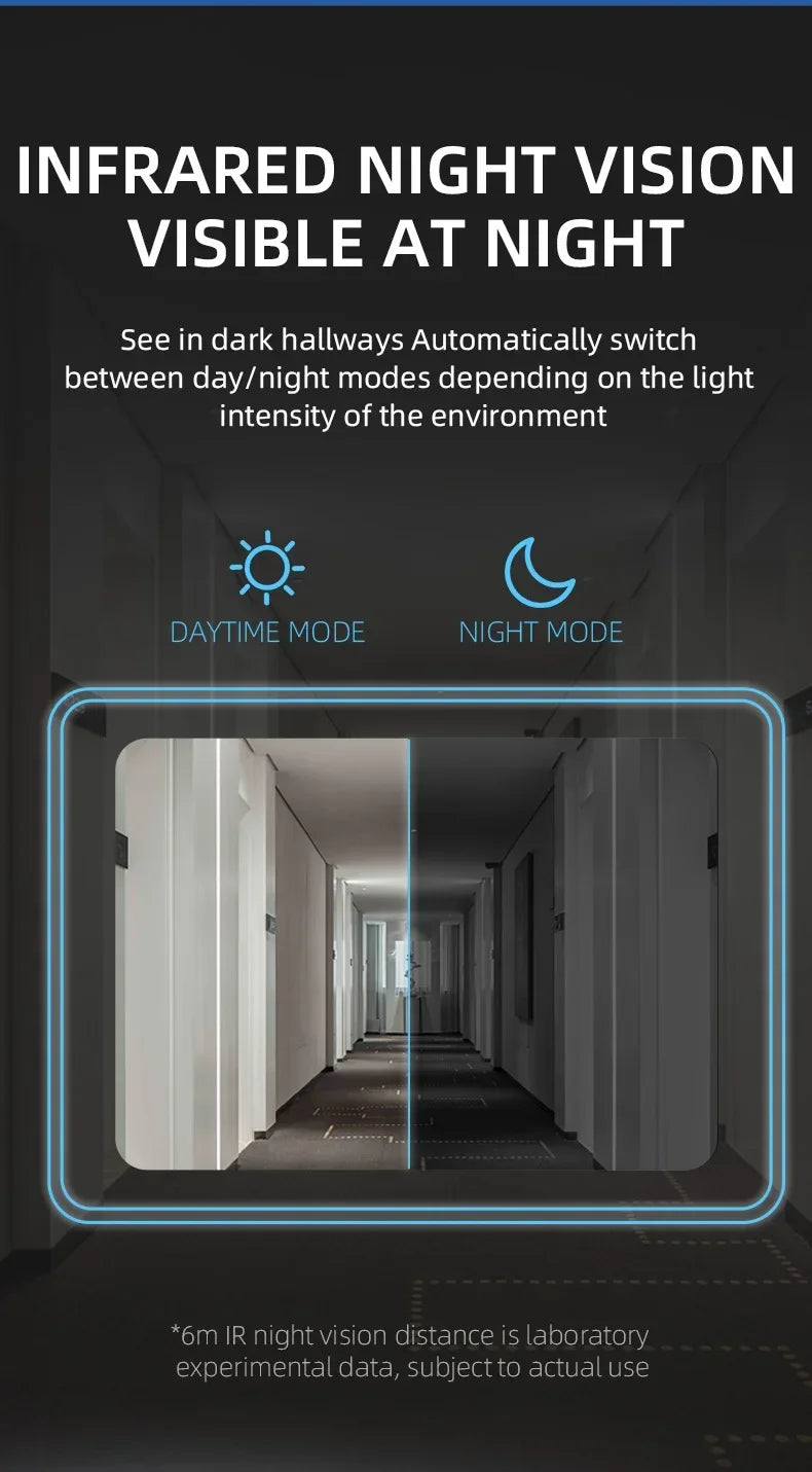 Outdoor Wireless Doorbell with Solar Cover Camera Wifi Digital Door Peepholes Waterproof Smart Home Intercom Video Eye Ring Bell