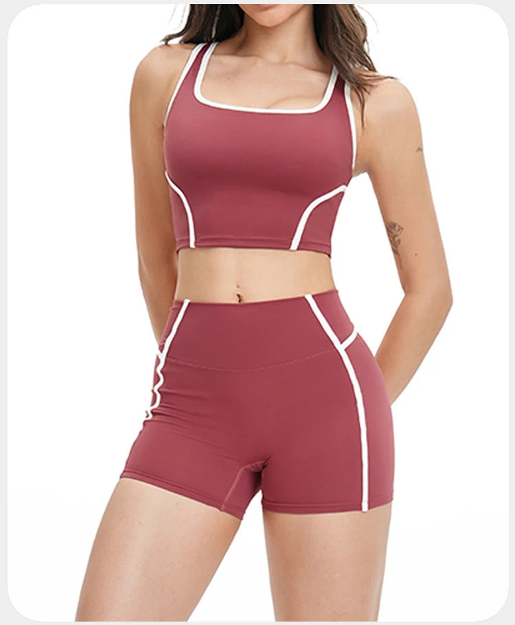 Yoga Set 2 PCS Sports Set Workout Outfits Women's Sportswear Fitness Gym Tracksuit