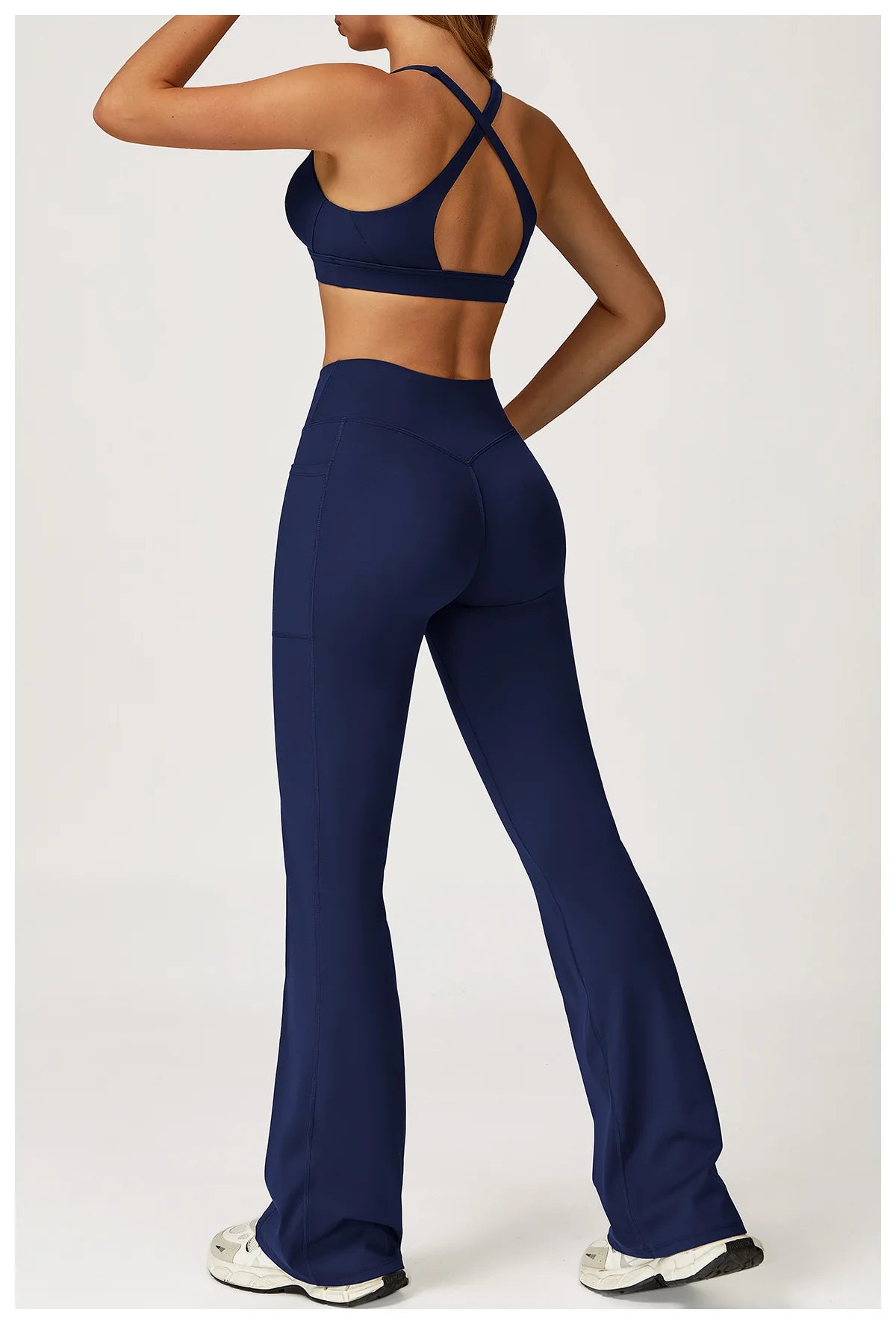 Yoga Set 2 Pieces Workout Outfits Women Clothes Fitness Sportswear Gym Tracksuit High Waist Leggings Sports Bra Athletic Wear