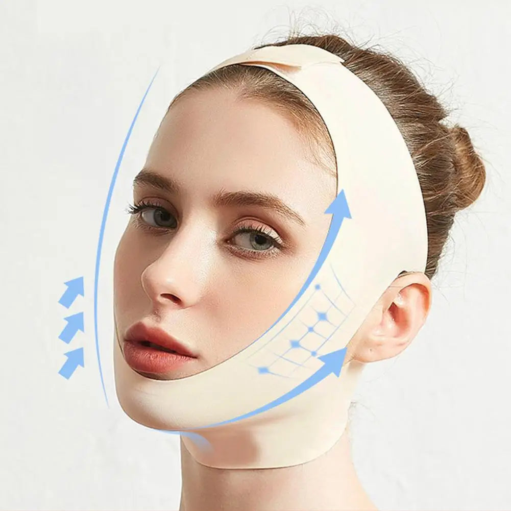 Household Face-lifting Fixed Artifact V-Face Shaping Design Soft Mask Full Package Seamless V-face Bandage Prevent Sagging Face