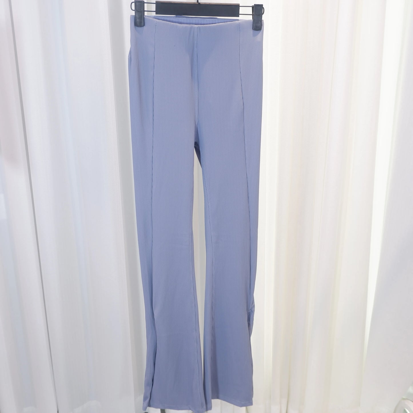 Yoga Pants for Women, High-Waisted, Ribbed, Flared, Comfortable